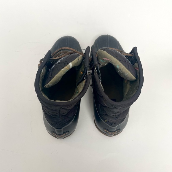 SPERRY Black Quilted Duck Boot Womens Size 6 - Picture 7 of 9